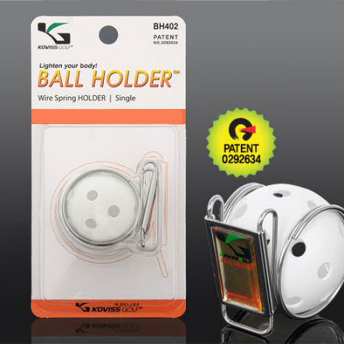 BH402 praktischer Golfball Halter, Golfball griffbereit, Edelstahldraht Model Platz ein Golfball handelsüblichen Gurt oder Golfhose befestigen