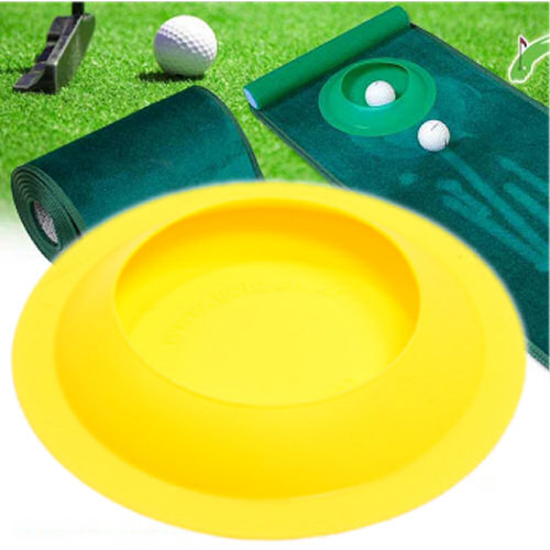 einfache effektive Golftrainingshilfe Putting Cup aus Silikon simuliert Widerstand normale Lochkante sehr realistisch. Silicon „Hole“ frei positionieren Schwierigkeitsgrad beliebig verändern