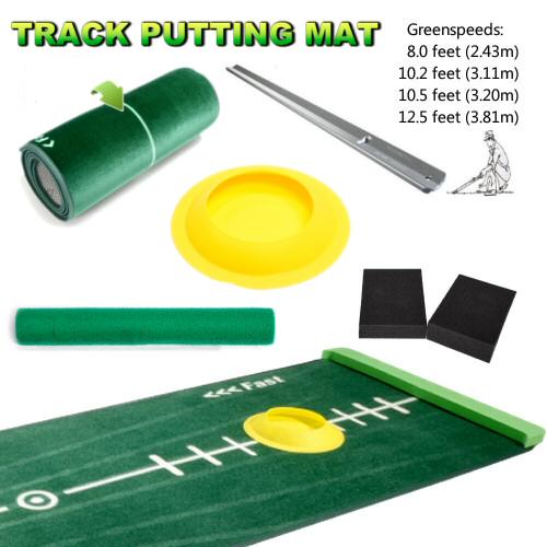 Track Putting Mat path memory surface, Training aids to improve your putting stroke alignment